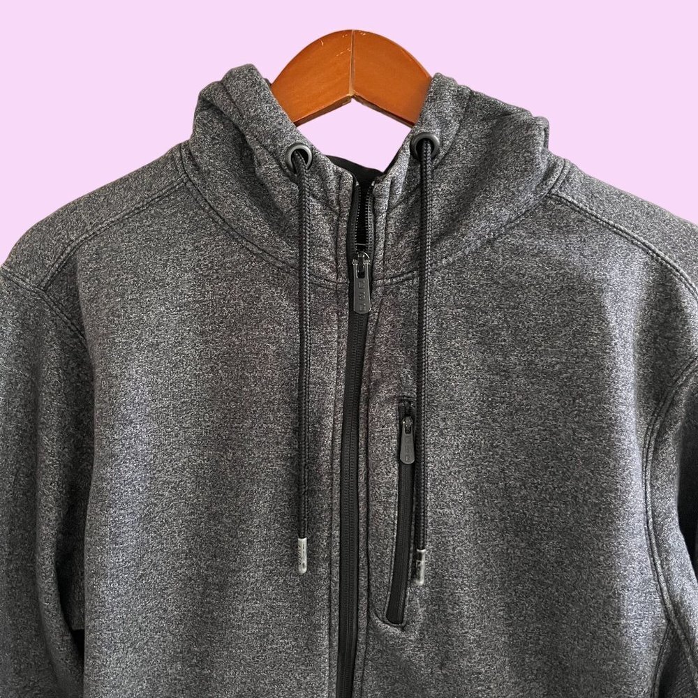 Champs‎ Sports Gear CSG Sweater Hoodie Mens Medium Gray Pullover Zip Up Jacket - Picture 4 of 11